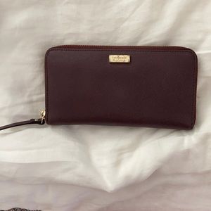 Kate Spade dark purple envelope wallet